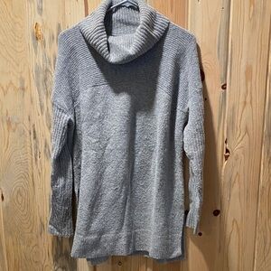 American Eagle Outfitters Light Gray Cowl Neck Sweater